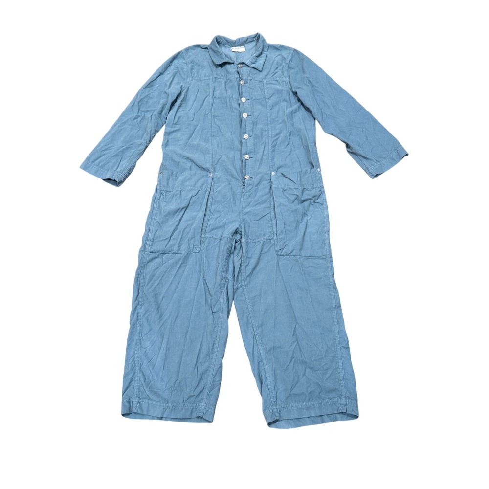 Free People We The Free Margarita Cord Jumpsuit Blue S Utility Casual Relaxed